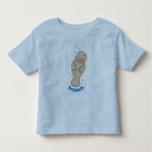 T-shirt Pour Les Tous Petits Mignonne manatée bébé avec bulles illustration