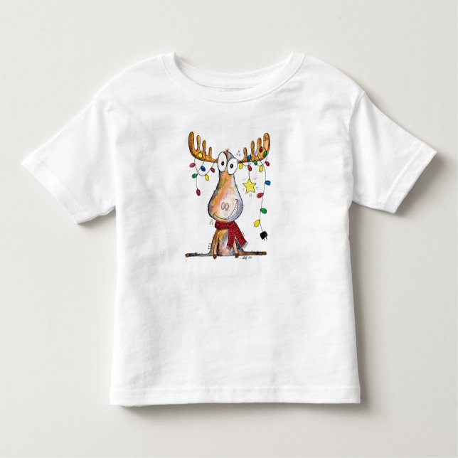 T-shirt Pour Les Tous Petits Mignonne orignal de Noël (Devant)