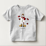 T-shirt Pour Les Tous Petits Mignonne Red Christmas Snowman<br><div class="desc">🥇 UN DESIGN D'ART ORIGINAL DE DROIT D'AUTEUR DE Donna Siegrist SEULEMENT DISPONIBLE SUR ZAZZLE! Chemise Design de Noël prêt pour vous à personnaliser. REMARQUE : SEULEMENT CHANGER LES ZONES MODÈLES NÉCESSAIRES! 😀 Si nécessaire, vous pouvez supprimer le texte et commencer à ajouter le texte et la police que vous...</div>