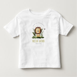 T-shirt Pour Les Tous Petits Mignonne Wild Merveilleuse Jungle Animal Lion Anni