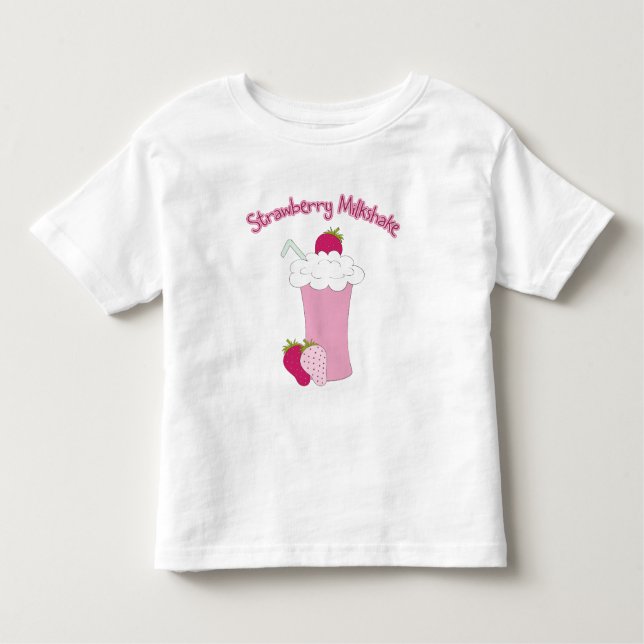 T-shirt Pour Les Tous Petits Milkshake de fraise (Devant)