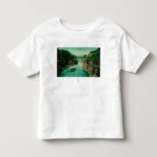 T-shirt Pour Les Tous Petits Milles de canyon, vue de l'Alaska avec les hommes