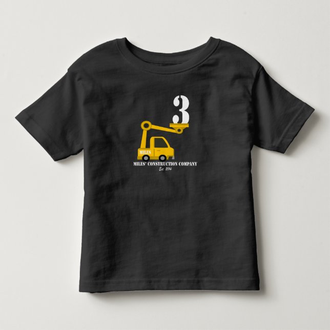 T-shirt Pour Les Tous Petits milles de construction 2 (Devant)