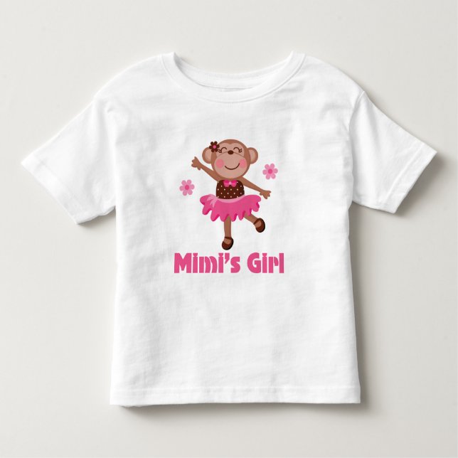 T-shirt Pour Les Tous Petits Mimis Fille Singe (Devant)