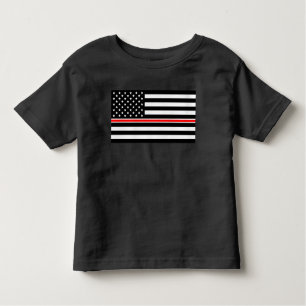 T-shirt Pour Les Tous Petits Mince Red Line Drapeau : Mémorial du héros des pom