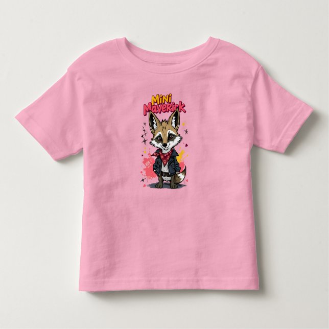 T-shirt Pour Les Tous Petits Mini Maverick Cool Rebel Coyote Playground Punk  (Devant)