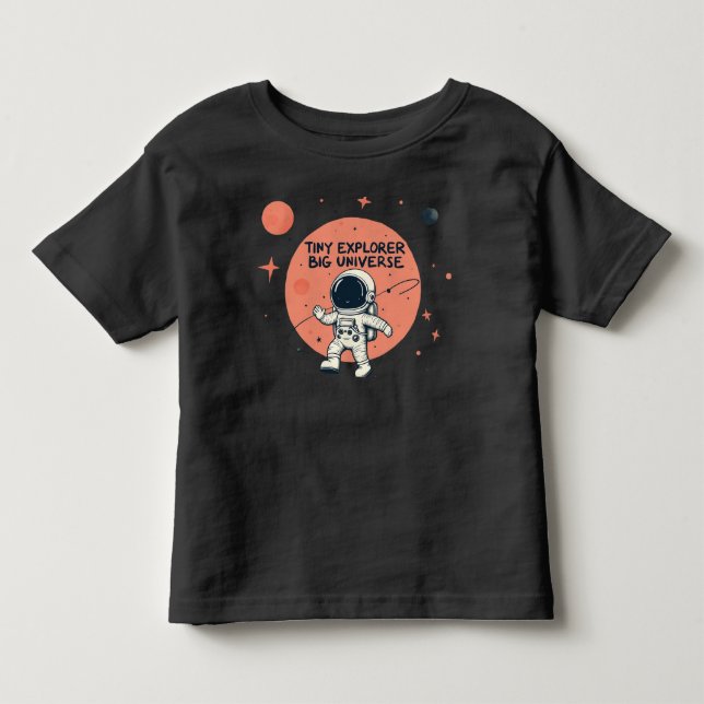 T-shirt Pour Les Tous Petits Minuscule explorateur : Space Adventure (Devant)