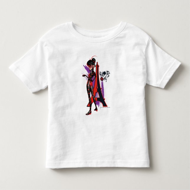 T-shirt Pour Les Tous Petits Miraculeux Shadybug Re-verse Blots On! (Devant)