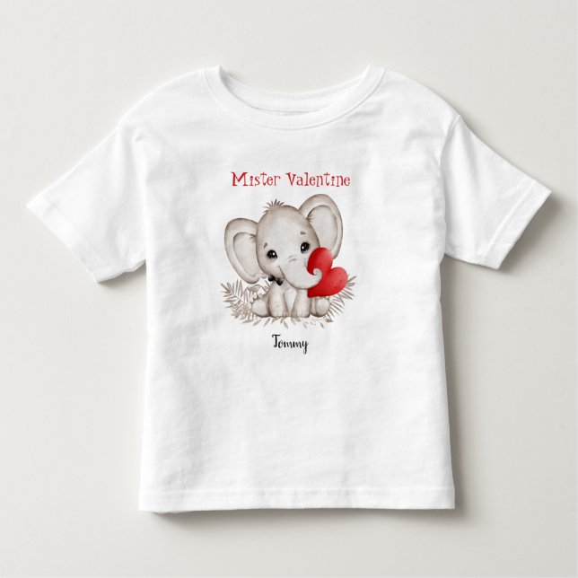 T-shirt Pour Les Tous Petits Mister Valentine Personnalisé Petit garçon Toddler (Devant)