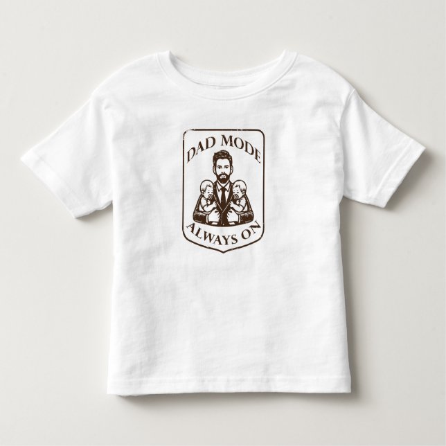T-shirt Pour Les Tous Petits Mode père : Toujours activé (Devant)