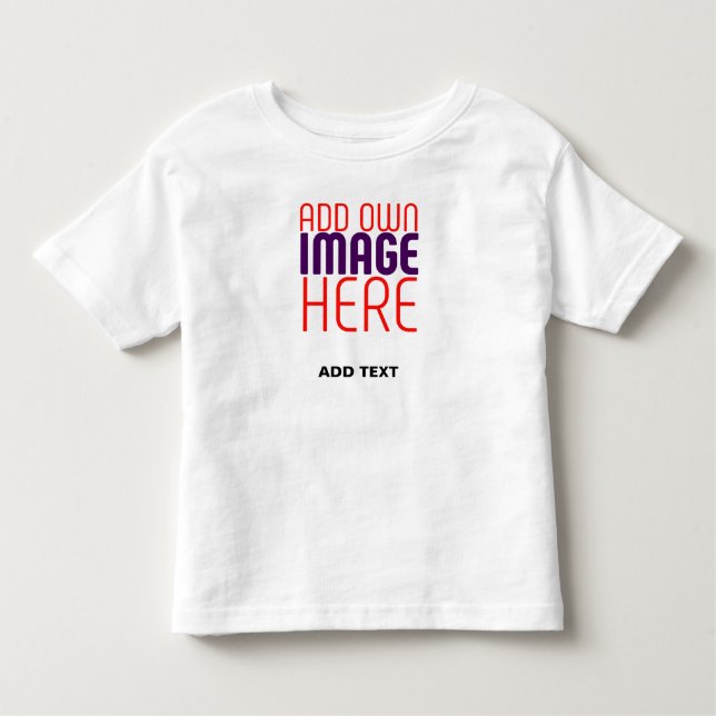 T-SHIRT POUR LES TOUS PETITS MODÈLE DE TEXTE D'IMAGE BLANCHE SIMPLE MODERNE (Devant)
