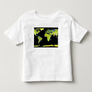 T-shirt Pour Les Tous Petits Modèle d'élévation numérique des continents su