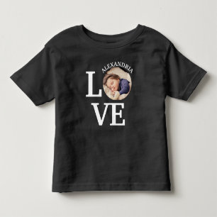 T-shirt Pour Les Tous Petits Modèle photo d'amour personnalisé moderne