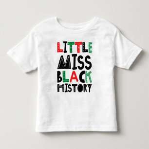 T-shirt Pour Les Tous Petits Mois de l'histoire de la petite Miss Black
