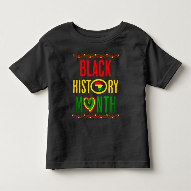 T-shirt Pour Les Tous Petits Mois noir, 19 juin, Mois de l'histoire noire (Devant)