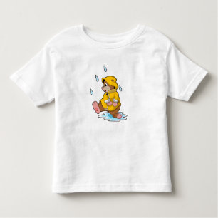 T-shirt Pour Les Tous Petits Mole à la pluie avec Raindrops