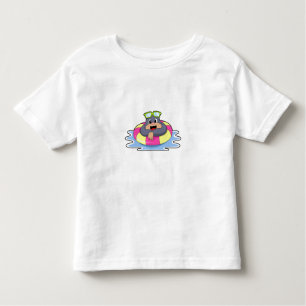 T-shirt Pour Les Tous Petits Mole à nager avec anneau de nage.PNG