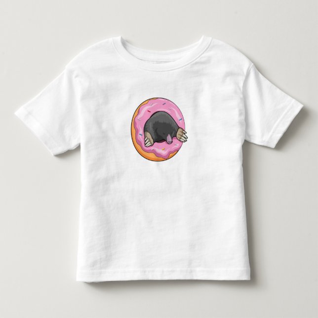 T-shirt Pour Les Tous Petits Mole avec Donut (Devant)