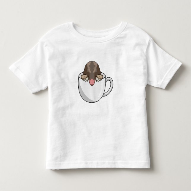 T-shirt Pour Les Tous Petits Mole avec la coupe de café (Devant)