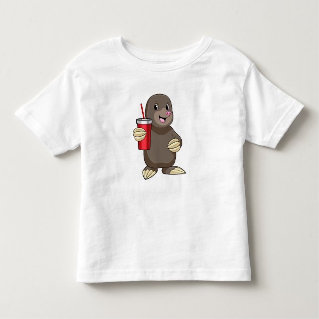 T-shirt Pour Les Tous Petits Mole avec tasse à boire (Devant)