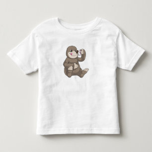 T-shirt Pour Les Tous Petits Mole avec ver de terre