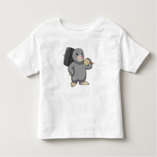 T-shirt Pour Les Tous Petits Mole en Handyman avec Hammer