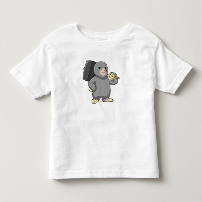 T-shirt Pour Les Tous Petits Mole en Handyman avec Hammer (Devant)