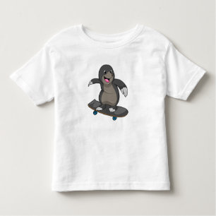 T-shirt Pour Les Tous Petits Mole en skate avec skateboard