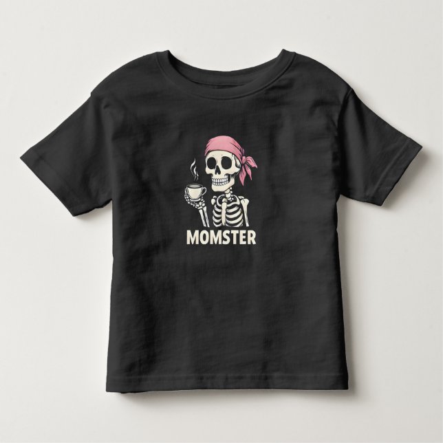 T-shirt Pour Les Tous Petits Momster - Cool Skeleton Mom (Devant)