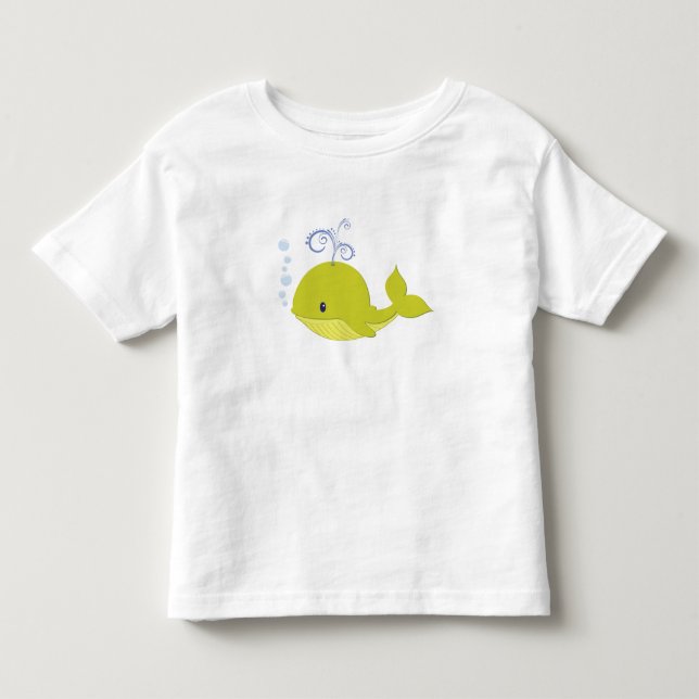 T-shirt Pour Les Tous Petits Mon bébé baleine verte (Devant)