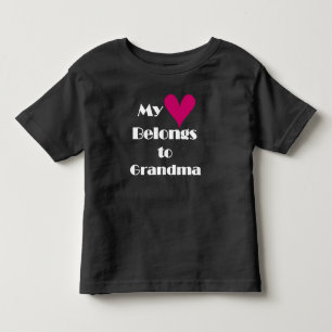 T-shirt Pour Les Tous Petits Mon coeur appartient à grand-mère