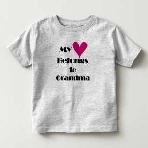 T-shirt Pour Les Tous Petits Mon coeur appartient à grand-mère