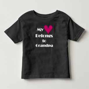 T-shirt Pour Les Tous Petits Mon coeur appartient à grand-père