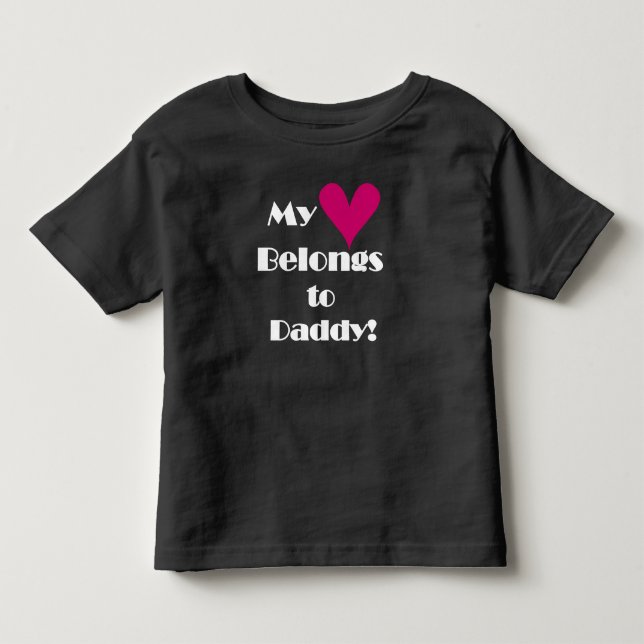 T-shirt Pour Les Tous Petits Mon coeur appartient à papa (Devant)