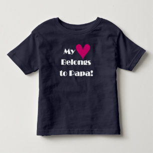 T-shirt Pour Les Tous Petits Mon coeur appartient à Papa