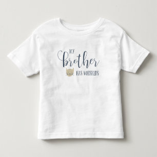 T-shirt Pour Les Tous Petits Mon frère a des typographies de moustaches