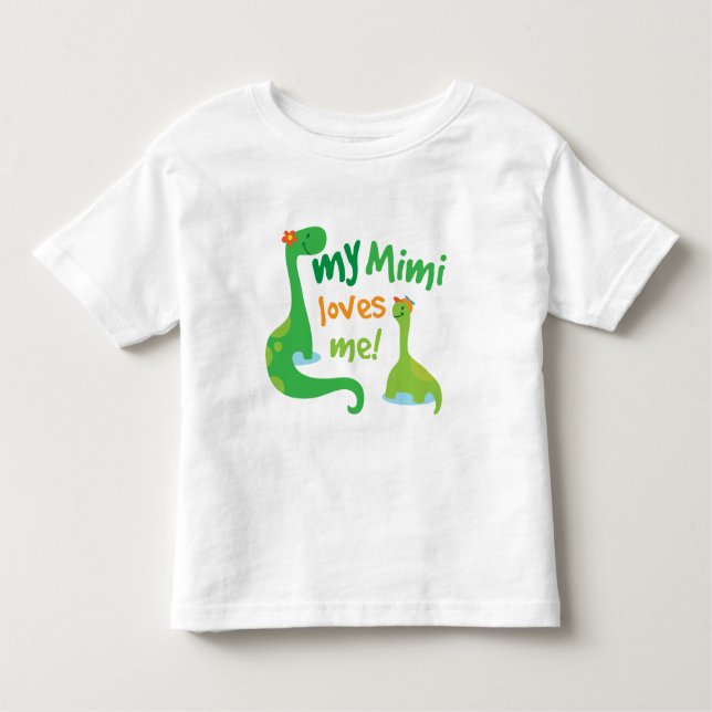 T-shirt Pour Les Tous Petits Mon Mimi m'aime dinosaure (Devant)
