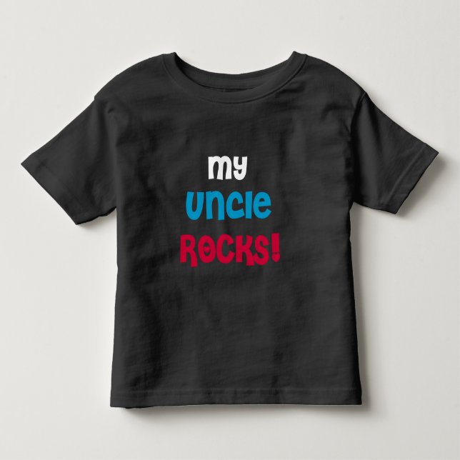 T-shirt Pour Les Tous Petits Mon oncle Rocks (Devant)