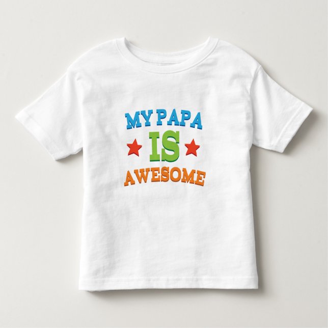 T-shirt Pour Les Tous Petits Mon papa est impressionnant (Devant)