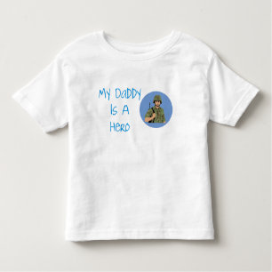 T-shirt Pour Les Tous Petits Mon papa est une chemise d'enfants de soldat