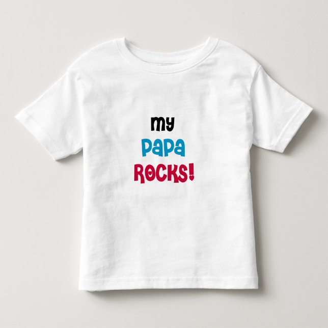 T-shirt Pour Les Tous Petits Mon Papa Rocks (Devant)