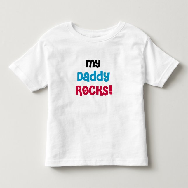 T-shirt Pour Les Tous Petits Mon papa Rocks (Devant)