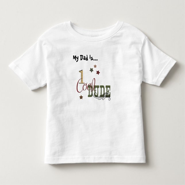 T-shirt Pour Les Tous Petits Mon père est 1 Cool mec (Devant)