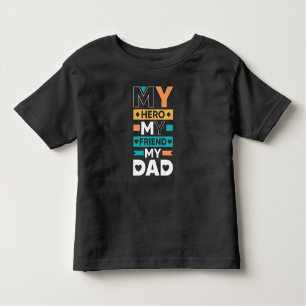 T-shirt Pour Les Tous Petits Mon père - Mon héros, Mon ami
