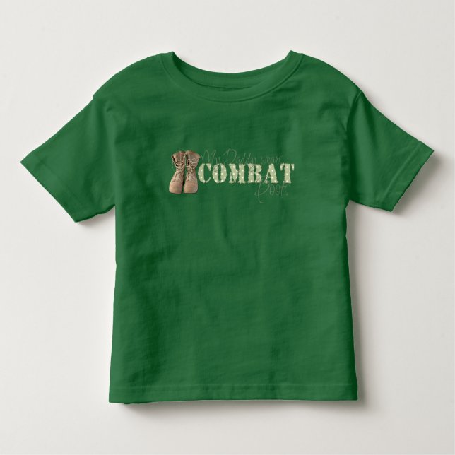 T-shirt Pour Les Tous Petits Mon père porte des bottes de combat (Devant)