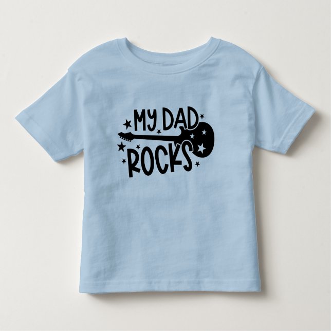 T-shirt Pour Les Tous Petits Mon père Rocks (Devant)