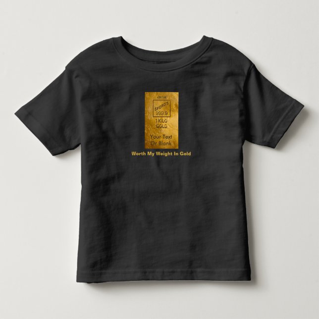 T-shirt Pour Les Tous Petits Mon Poids En Or (Devant)