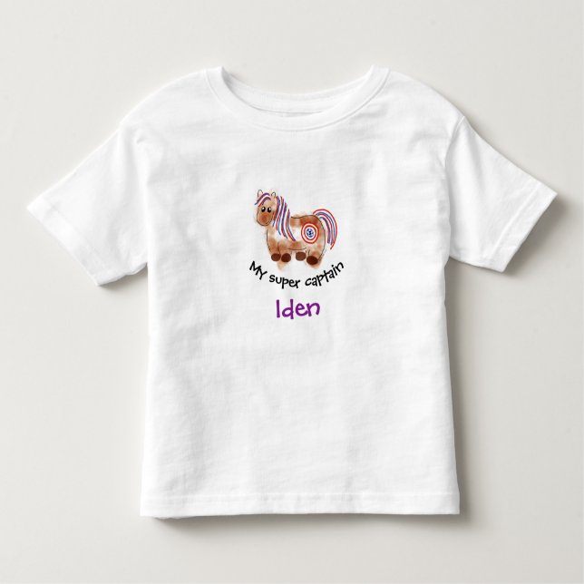 T-shirt Pour Les Tous Petits Mon poney superbe de capitaine (Devant)