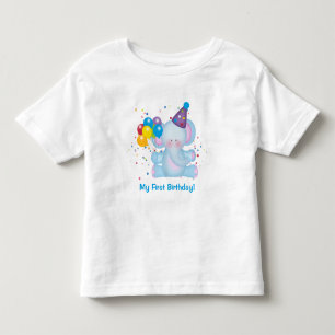 T-shirt Pour Les Tous Petits Mon premier anniversaire bébé éléphant bébé T-shir