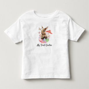 T-shirt Pour Les Tous Petits Mon premier lapin d'aquarelle de Pâques